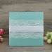 Gate Fold Lace Invitation Card with Ribbon Bow Marriage Invitation Customized